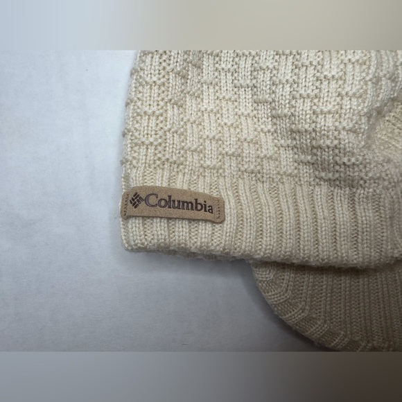 Columbia Women’s Gray Cable Knit Button Ski Brim Hat Crochet Cap Beanie Winter‎ - Picture 5 of 7